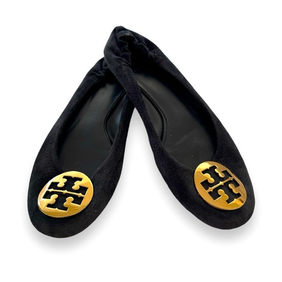 Tory Burch Shoes - Tory Burch Ballet flats Navy Suede Size 10, amazing shape almost new.